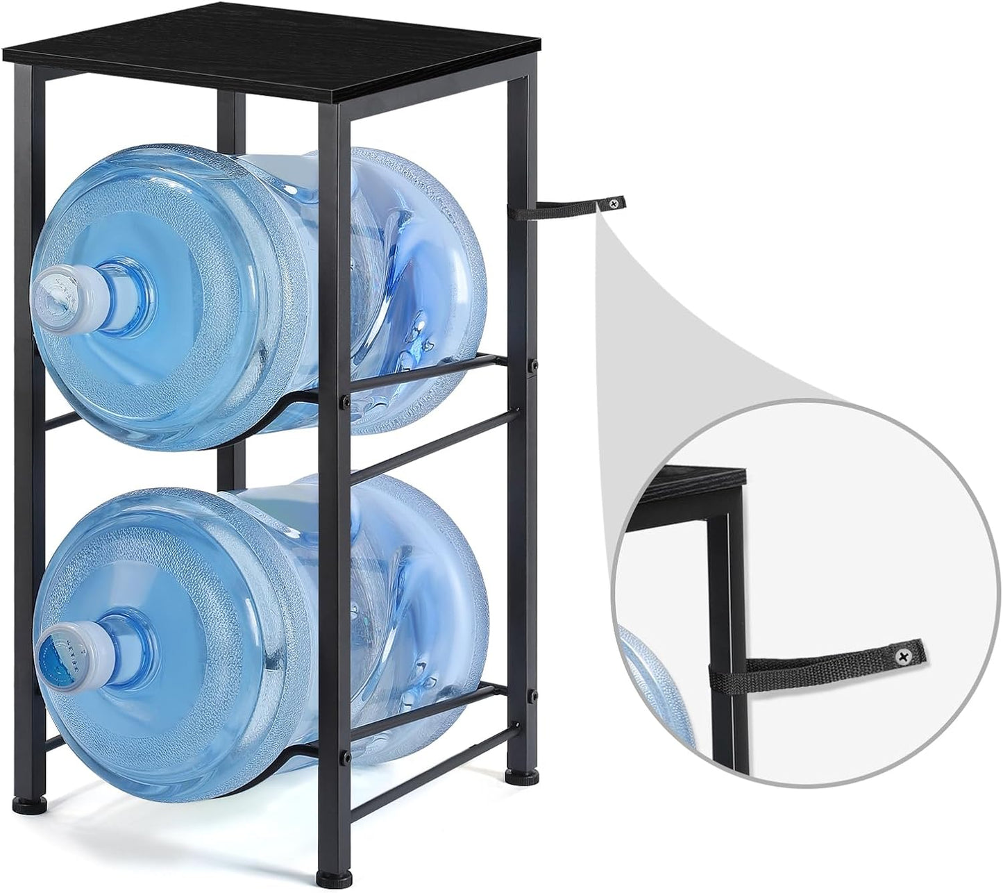 Soporte botella 5gal con estante organiz.