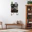 Soporte pared llaves madera maciza negro mate 12.5x16.5"