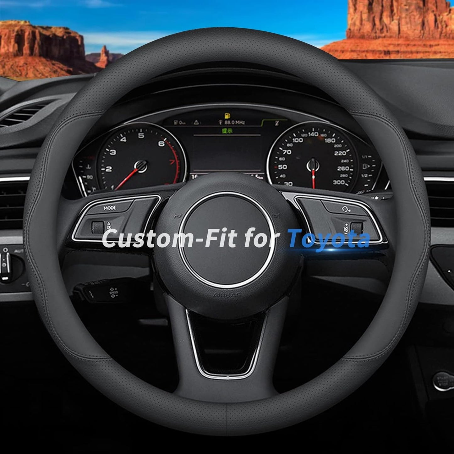 Funda cuero volante Honda estilo B antiderrap