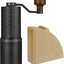 Molinillo Cafetera 20 Niveles y Filtros Papel 200uds Kit Cafés
