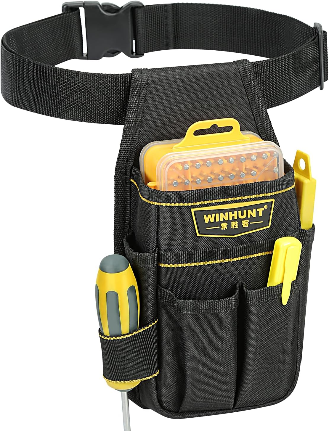 Bolsa herramientas electricista tela oxford 15 bolsillos negro
