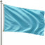 Bandera azul claro 2x3 pies resistente UV poliéster con ojales