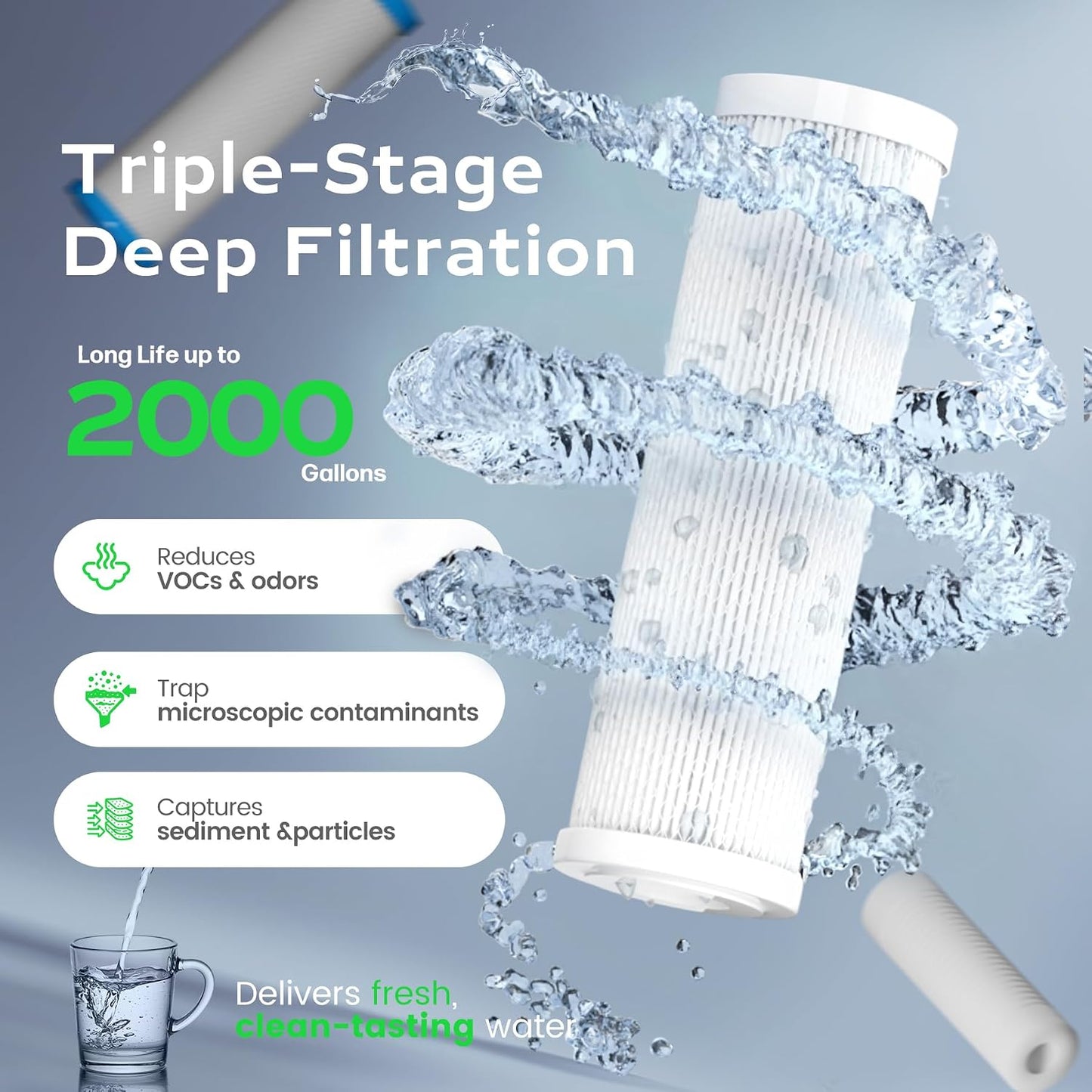 Filtro agua RV 3 etapas Clearsource Ultra sedimentos 5mic