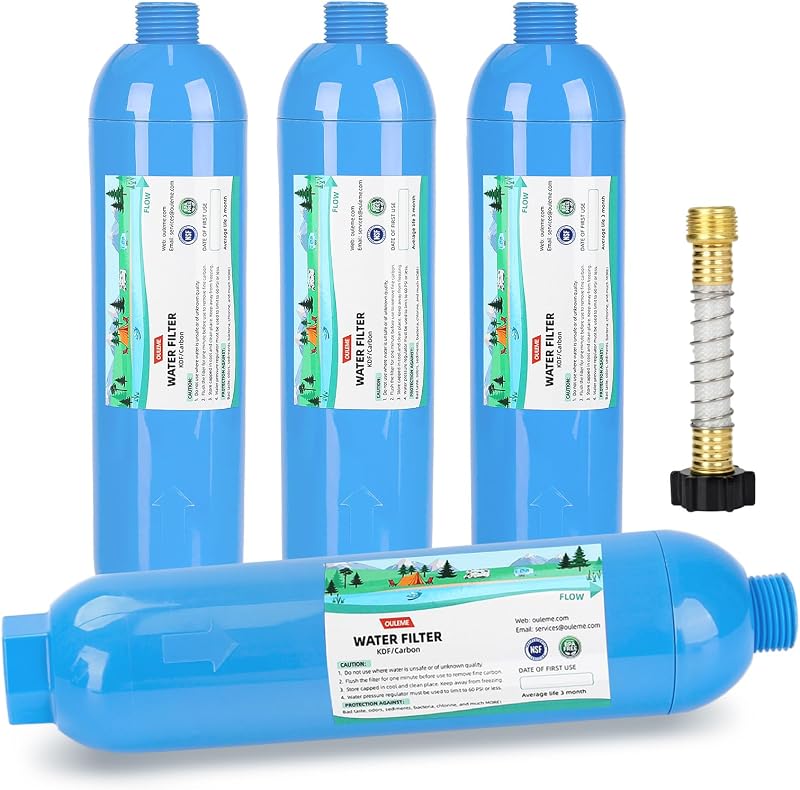 Filtro agua autocaravana manguera en línea 4 pzas NSF