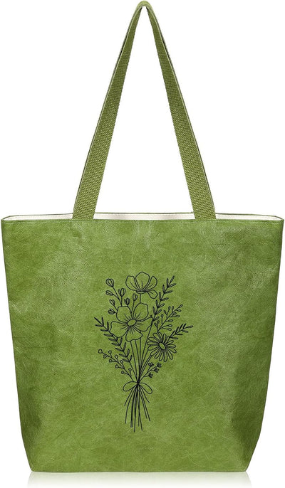 Bolsas de mano verdes para mujer con hebilla magnética y bolsillos