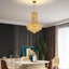 Candelabro Cristal K9 12 Luces Doradas Estilo Imperio