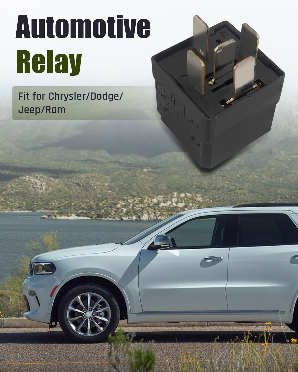 Relé automotriz 12VDC 5 pines Chrysler Dodge Jeep Ram 4 Uds