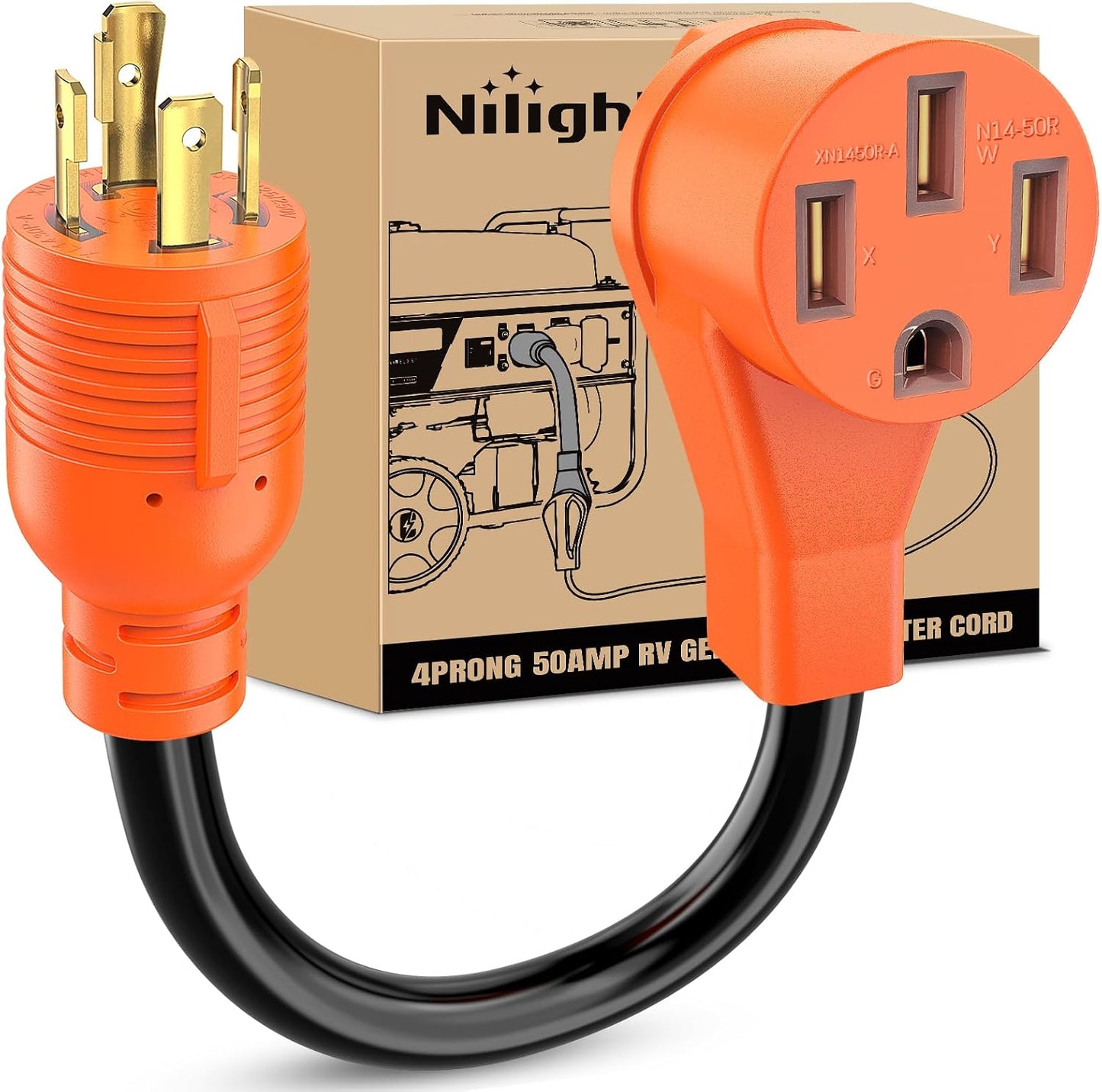 Cable adaptador RV 30A a 50A L14-30P a 14-50R