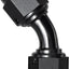 Acoplador giratorio 45 grados aluminio negro