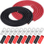 Cable 2 AWG 10ft negro batería soldadura cobre 5 conectores