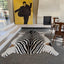 Alfombra cebra 6.4x8.5ft piel sintética sala dormitorio