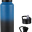 Botella agua aislada acero inox 40oz con pajita doble pared