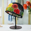 Gorro ganchillo flores elegante para compras al aire libre