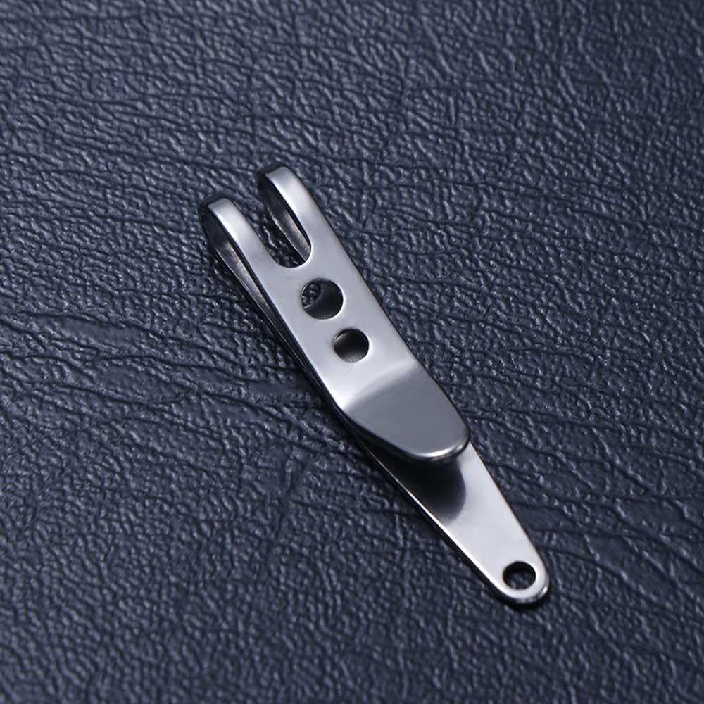 Clip suspensión bolsillo acero inox 5uds para llaves camping