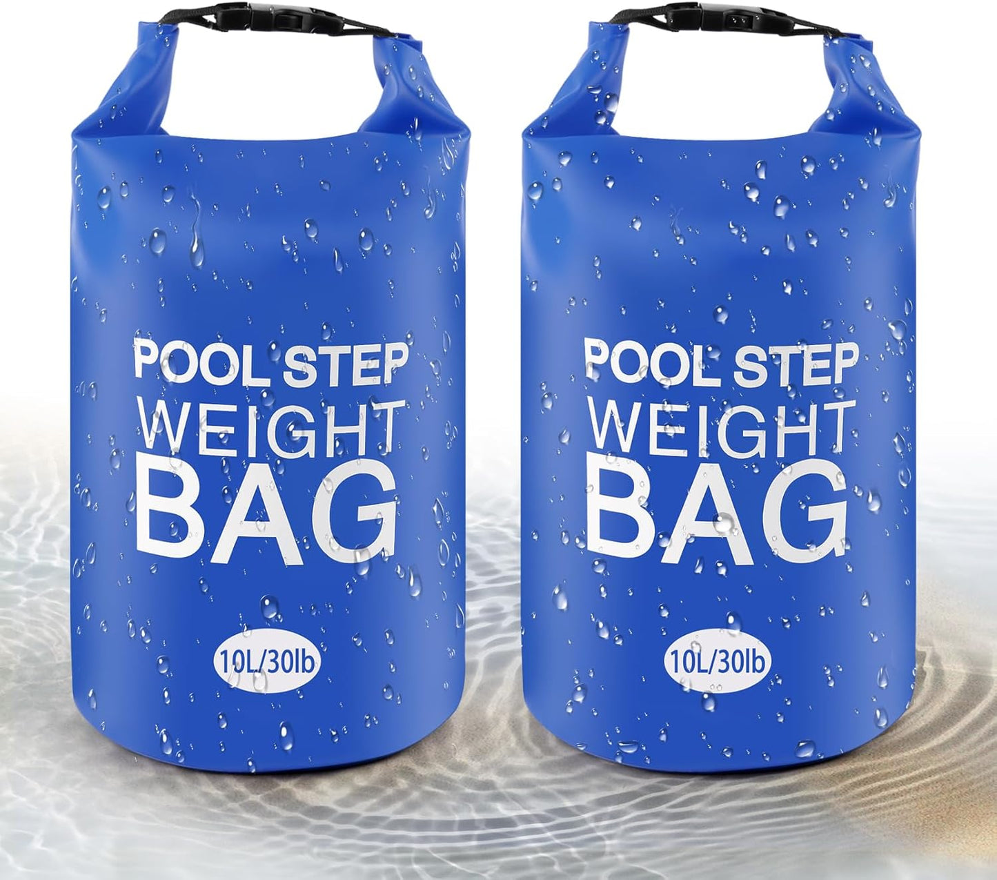 Pesas escalera piscina 30lb 2 bolsas arena PVC azul