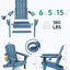 Silla Adirondack Plegable Ajustable con Portavasos HDPE