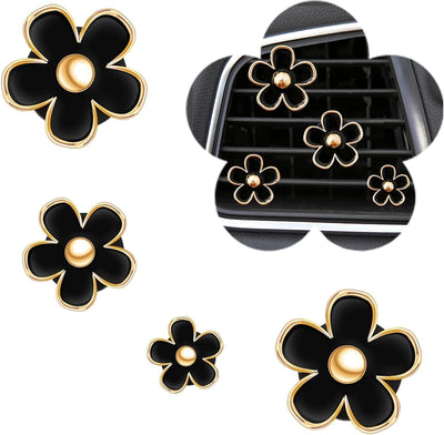 Clips ventilación ambientador auto con flores margarita 4 pzas