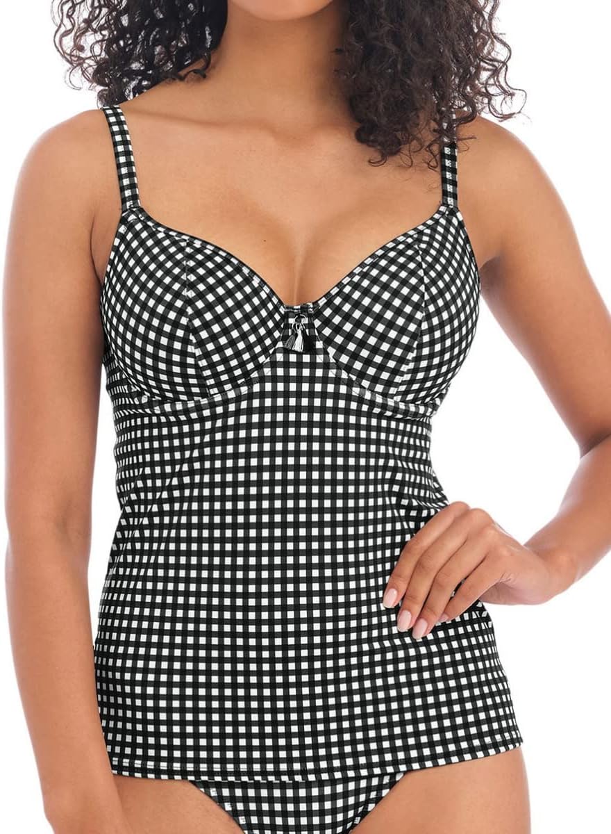 Top tankini escote profundo para mujer