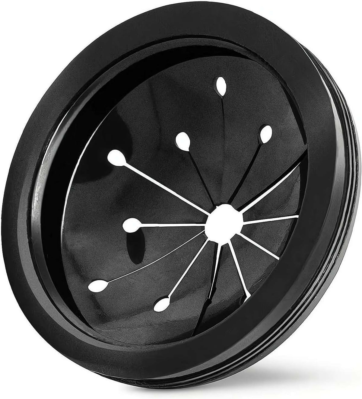 Protector salpicaduras basura negro 3pulg para fregadero Whirlaway
