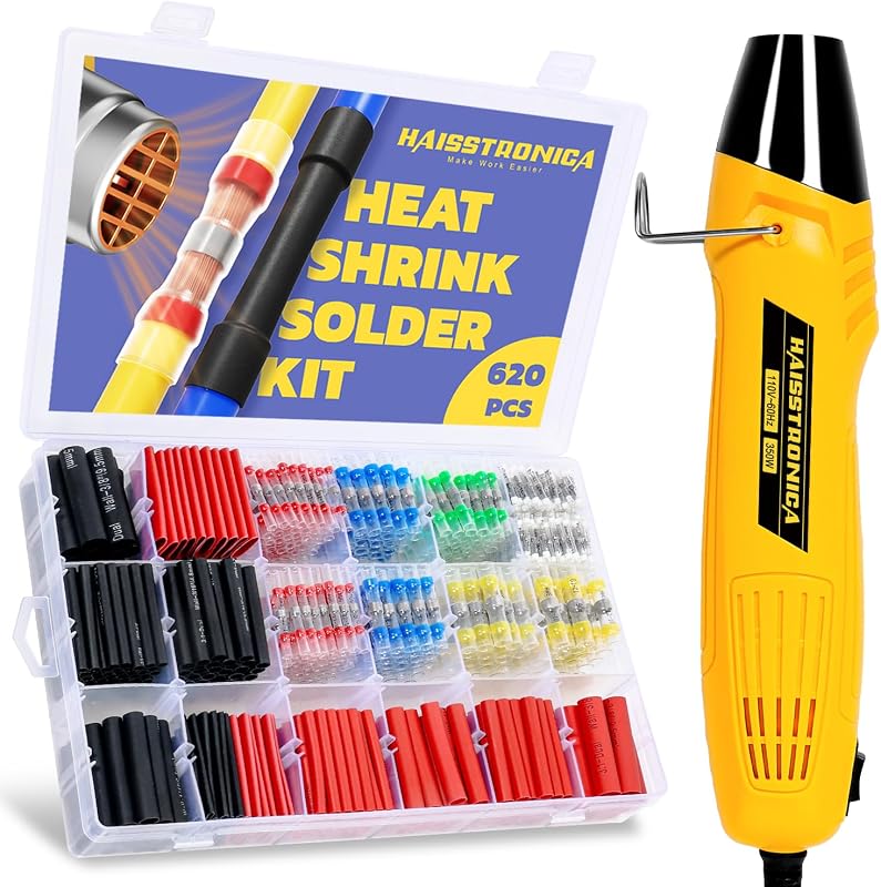 Set 620 pzas soldadura con conectores y termorretráctil