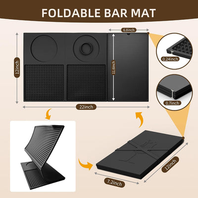 Tapete silicona bar 12x22pulg plegable con tabla cortar
