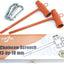 Llave motosierra 1/2x3/4 T 2 pzas naranja con gancho