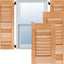 Contraventanas madera pino 12x50" sin acabado