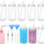 Kit 8 vasos tumbler plástico doble pared 16oz con embudo