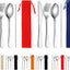 Cubiertos portátiles reutilizables para camping y oficina set 2