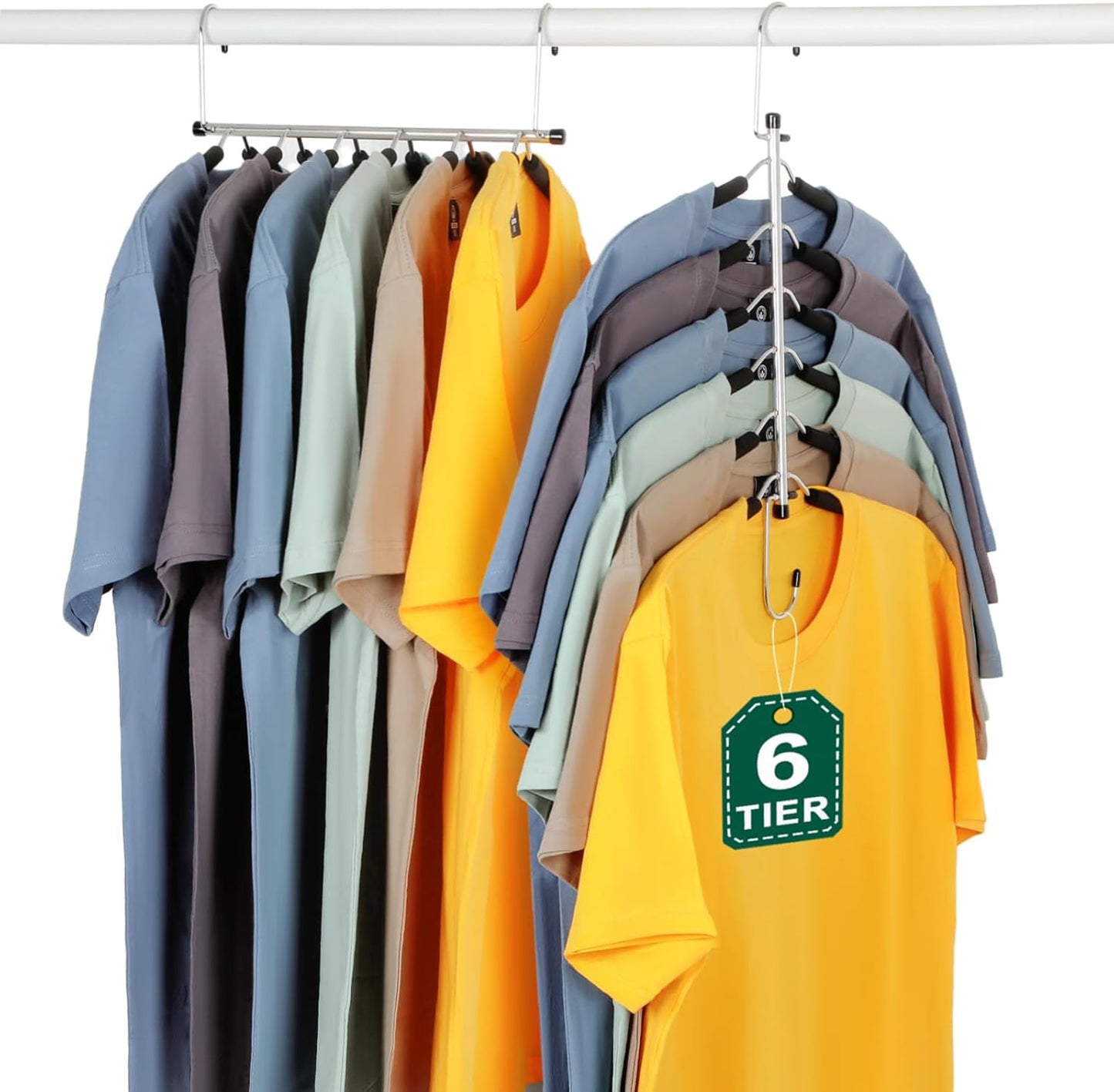 Percha 6 niveles camisas abrigos espuma antiderrap