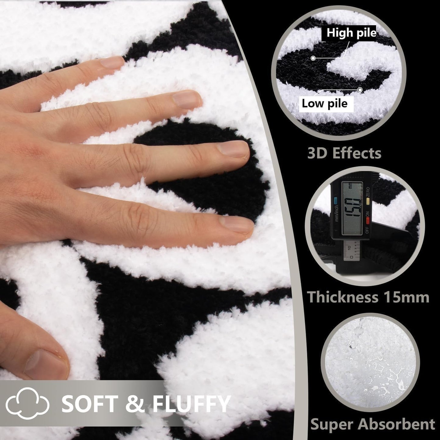 Alfombra baño microfibra antiderrap preppy cool