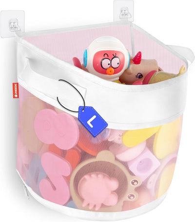 Organiz. juguetes bañera 4.15gal acceso rápido bebé