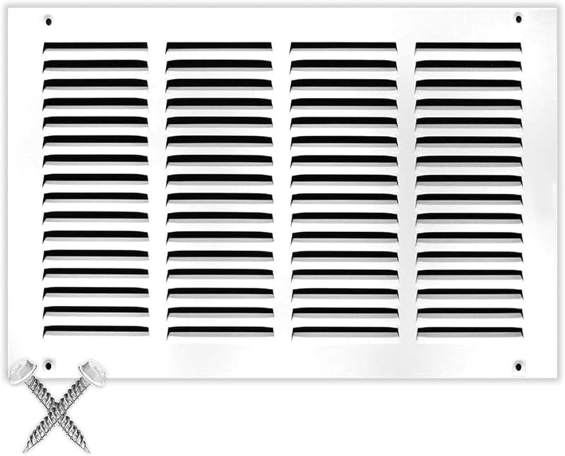 Rejilla aire retorno acero 18x14" pared y techo blanco