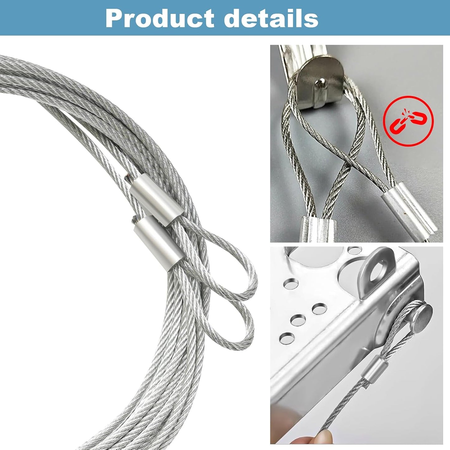 Cable puerta garaje 3/32 120 para Wayne Dalton TorqueMaster