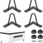Patas mesa horquilla 4pulg metal con protectores suelo