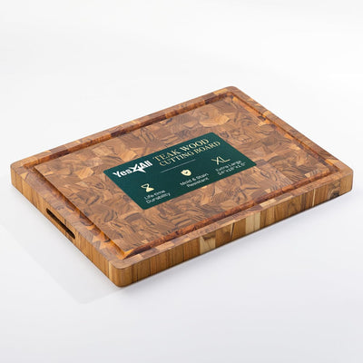 Tabla cortar teca 24x18pulg 1.5pulg grosor