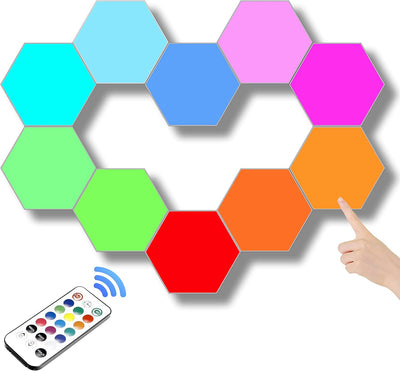 Luz pared hexagonal RGB control remoto USB