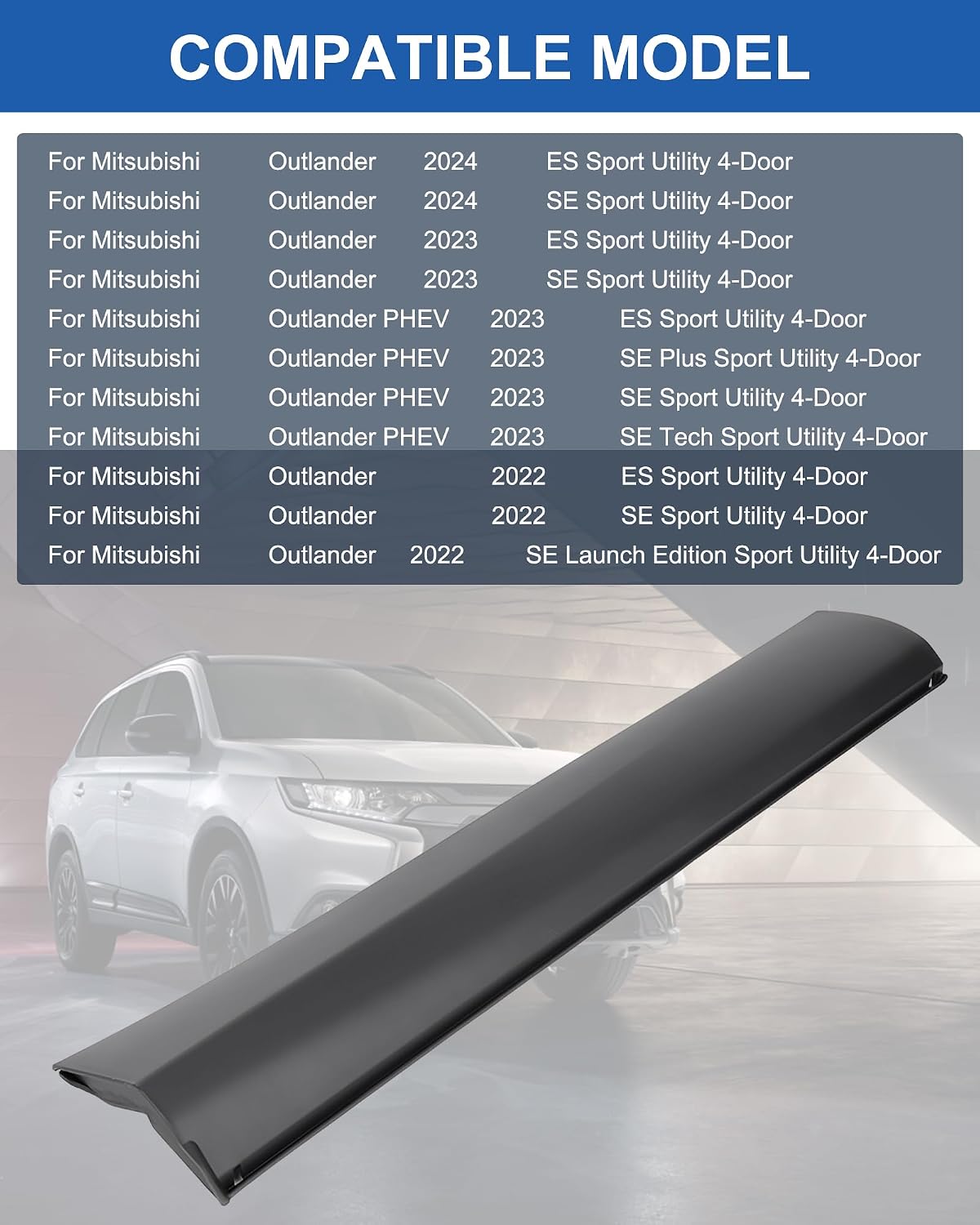 Moldura puerta trasera derecha comp Mitsubishi Outlander