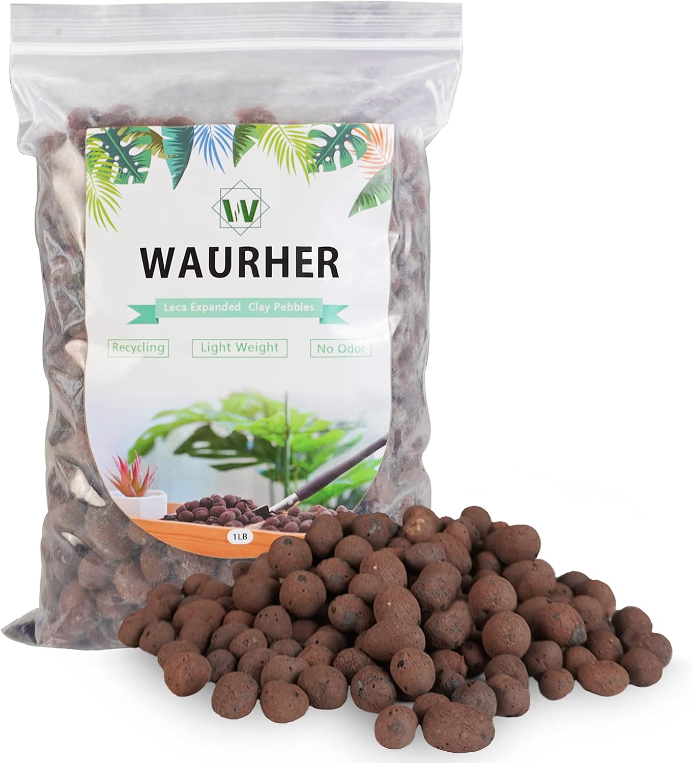 Guijarros arcilla expandida 1lb para cultivo hidropónico