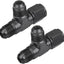 Adaptador T macho 6AN Flare con hembra AN6 aluminio 2 pzas