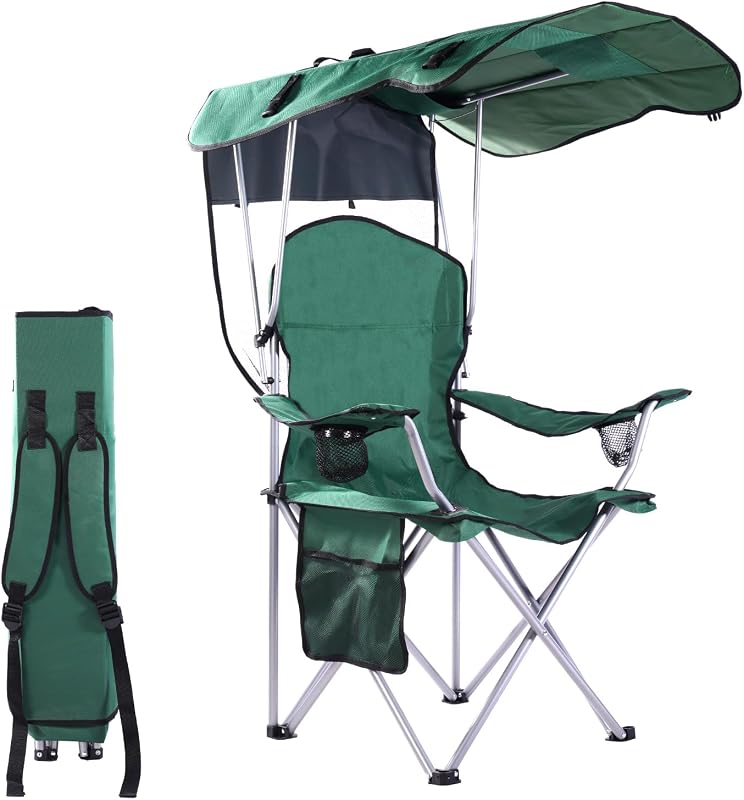 Silla camping plegable con dosel Oxford 600D duradera