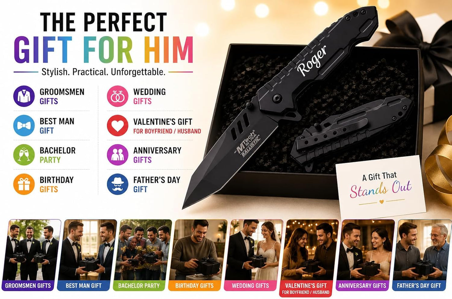 Cuchillo plegable metal pocket negro