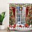 Cortina ducha Navidad con ventana resistente agua