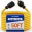 Cable extensión generador 30A 50ft NEMA L14-30P a L14-30R