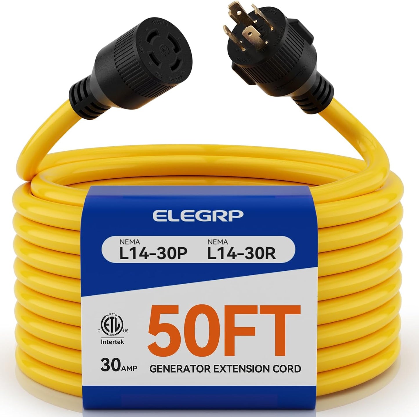 Cable extensión generador 30A 50ft NEMA L14-30P a L14-30R