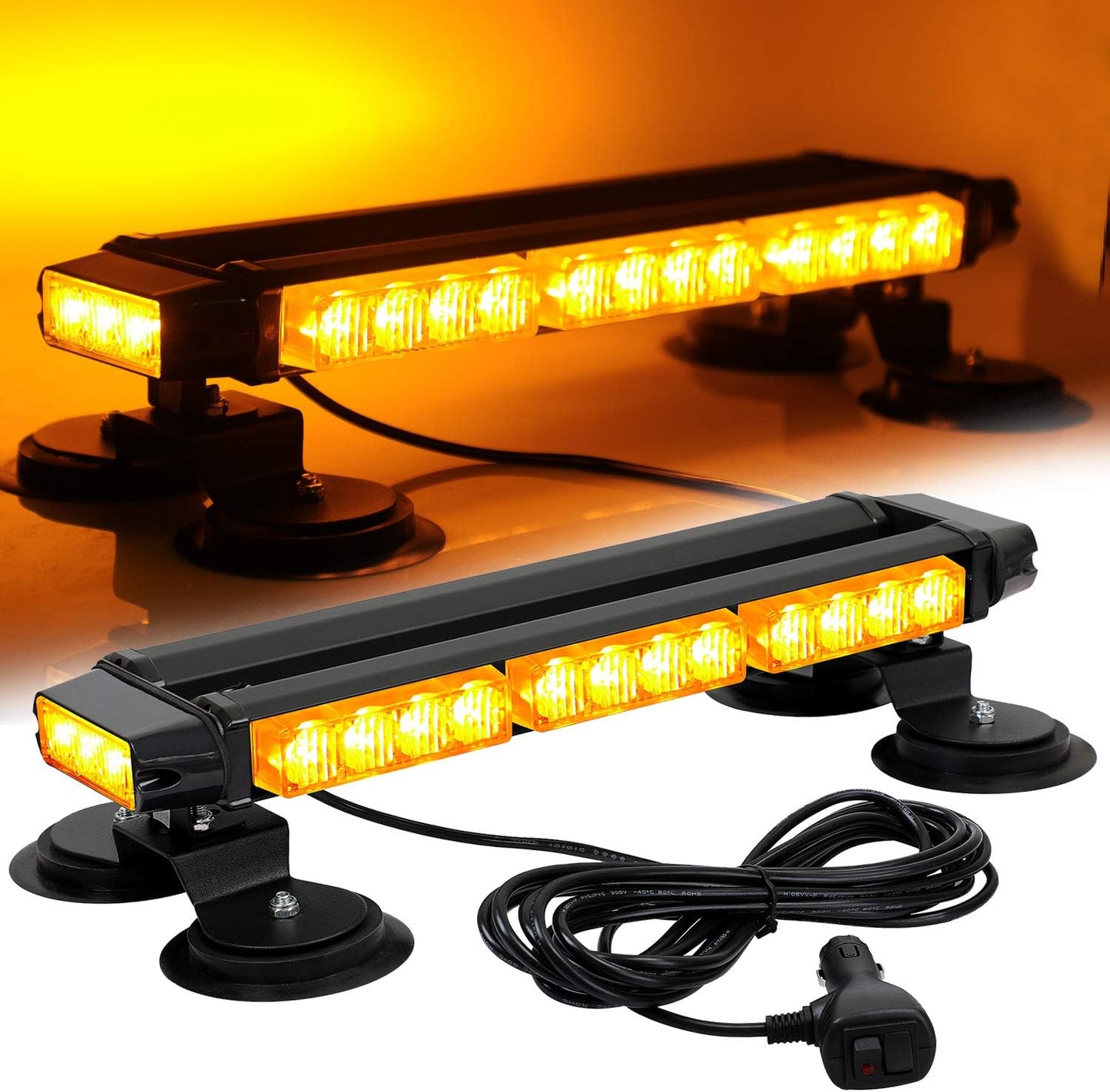 Barra luz LED intermitente 16.8" 26 modos coche
