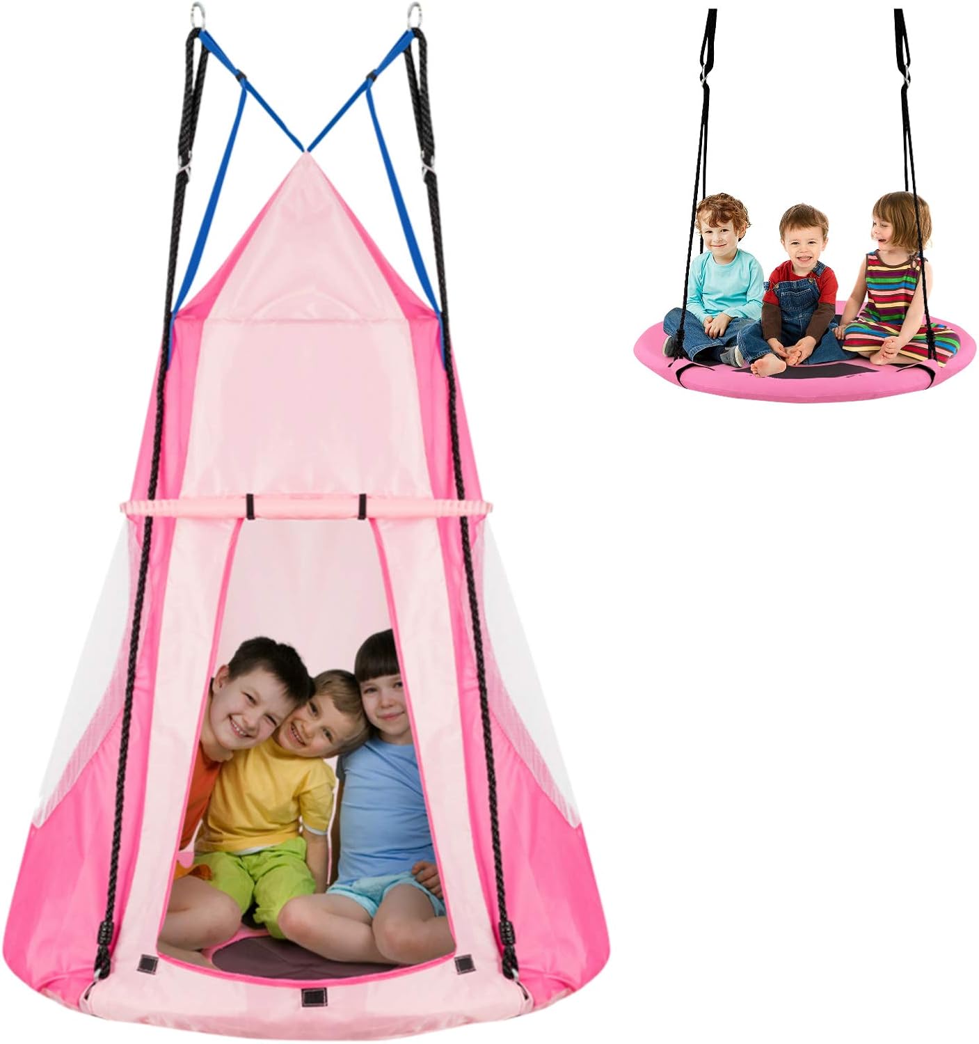Tienda campaña colgante 2en1 40pulg para niños rosa
