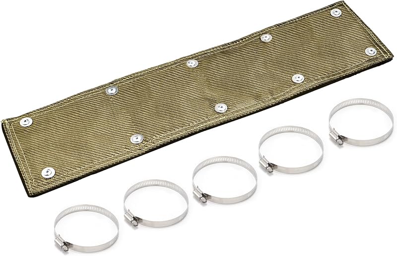 Escudo tubo titanio protector térmico escape 6x24pulg
