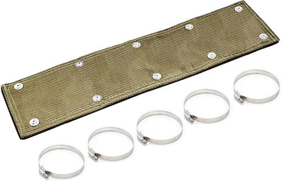 Escudo tubo titanio protector térmico escape 6x24pulg
