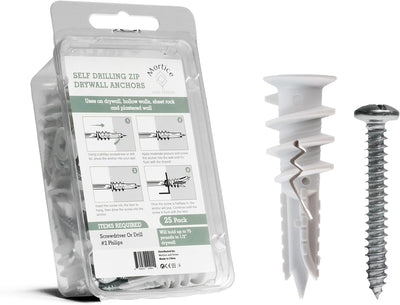 Anclajes nylon reforzado para yeso 25 pzas